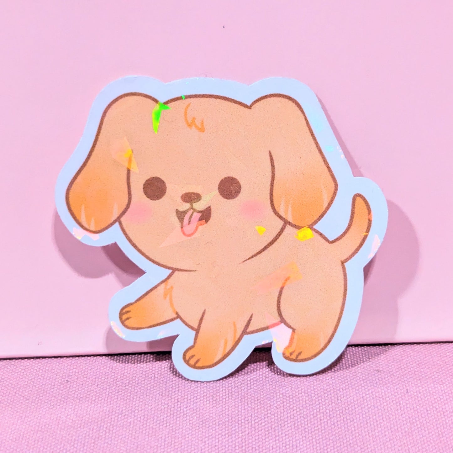 Golden Retriever Holographic Dog Sticker
