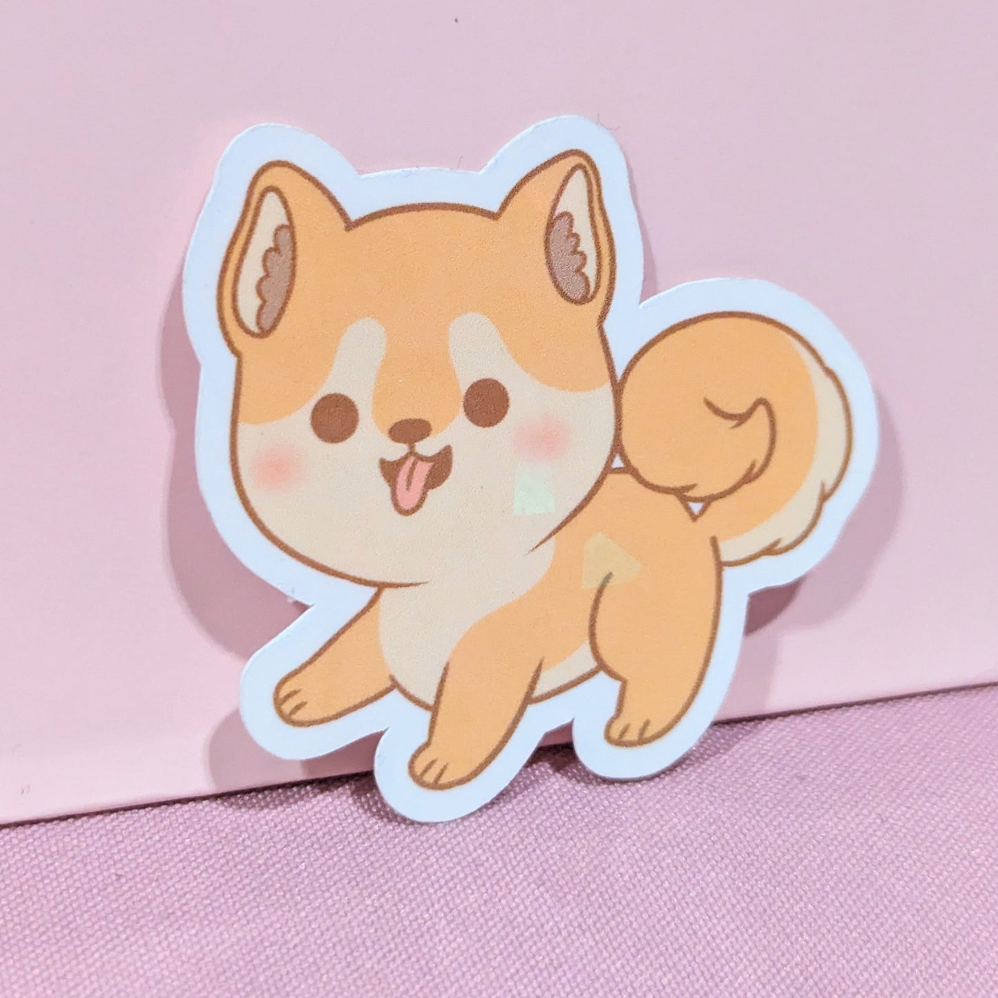Shiba Inu Holographic Vinyl Dog Sticker