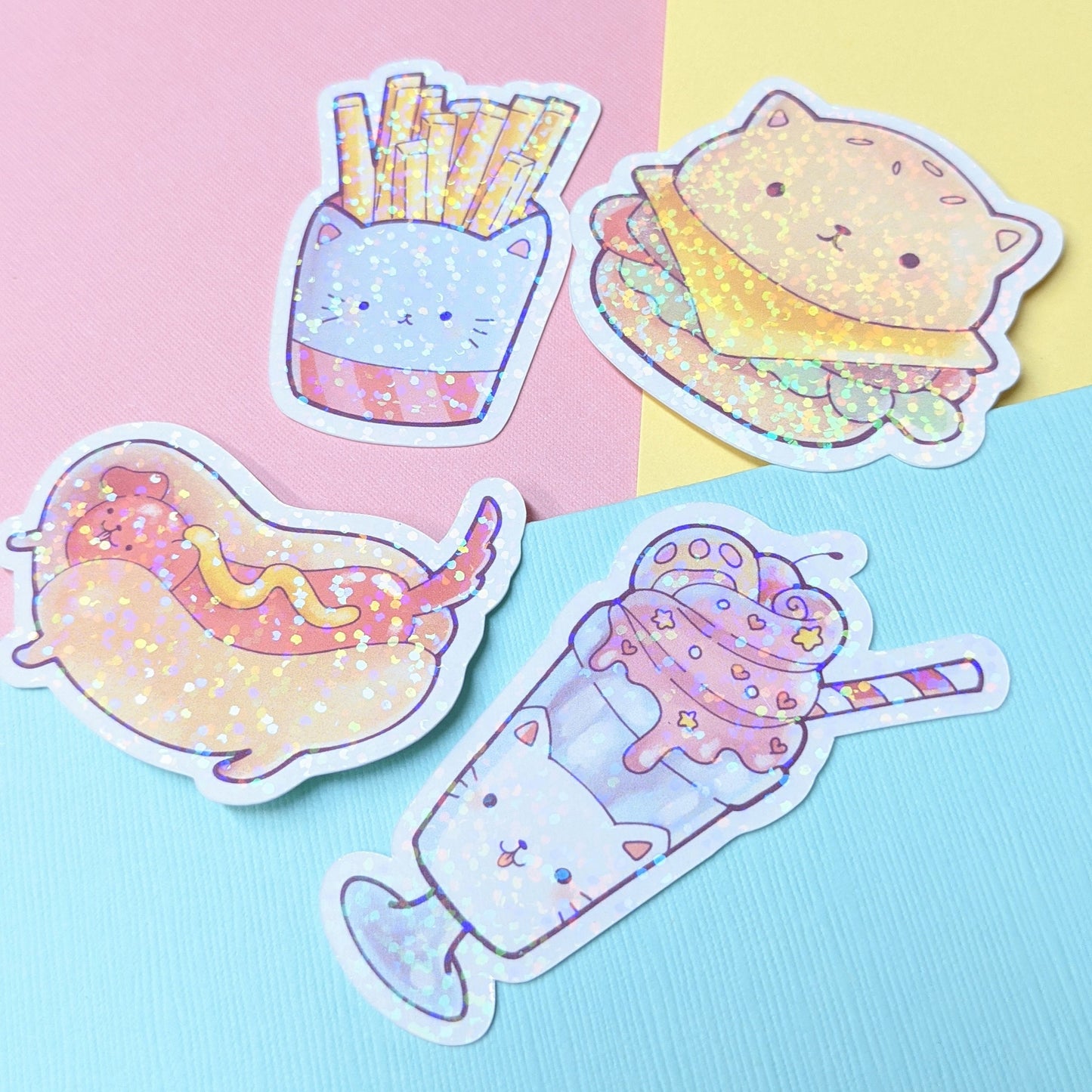 Fast Food Holographic Sticker Pack (4)